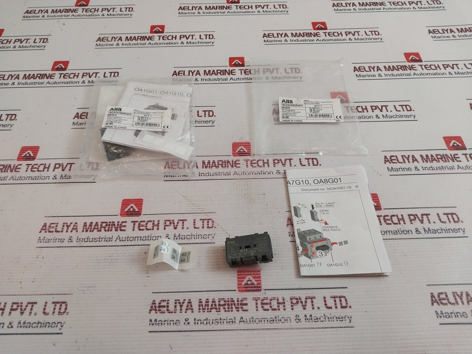 Lot Of 11X Abb Oa1G10 Auxiliary Contact 16A 690V