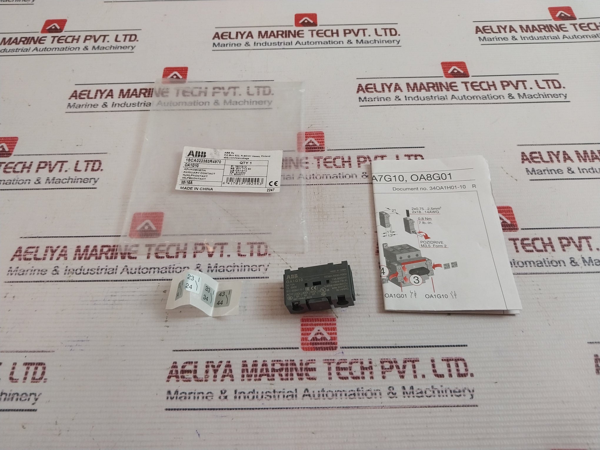 Lot Of 11X Abb Oa1G10 Auxiliary Contact 16A 690V