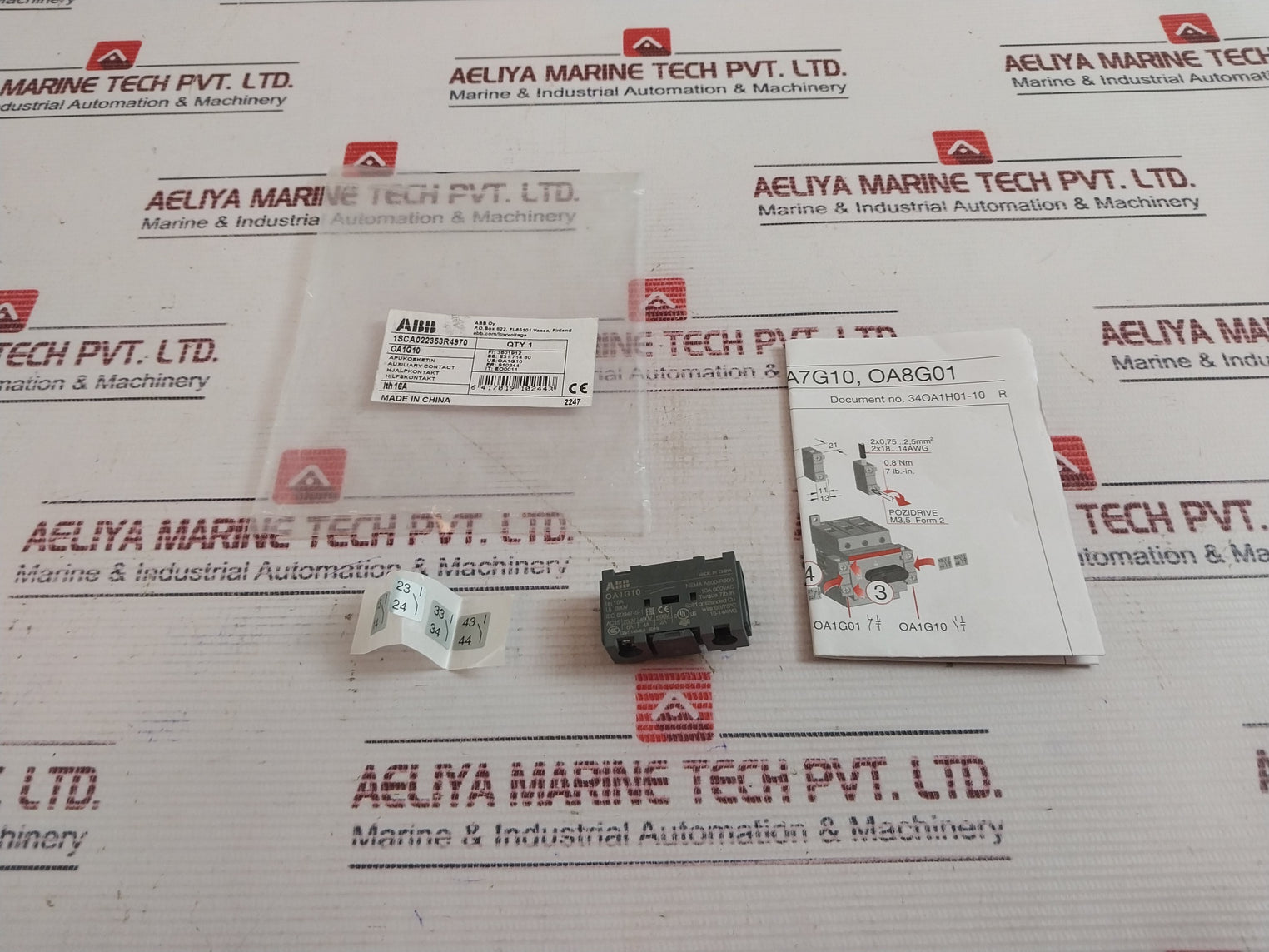 Lot Of 11X Abb Oa1G10 Auxiliary Contact 16A 690V