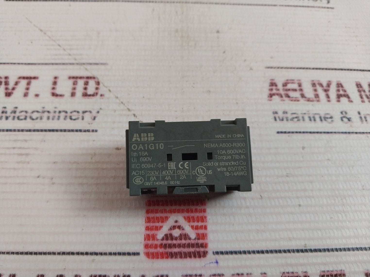 Lot Of 11X Abb Oa1G10 Auxiliary Contact 16A 690V