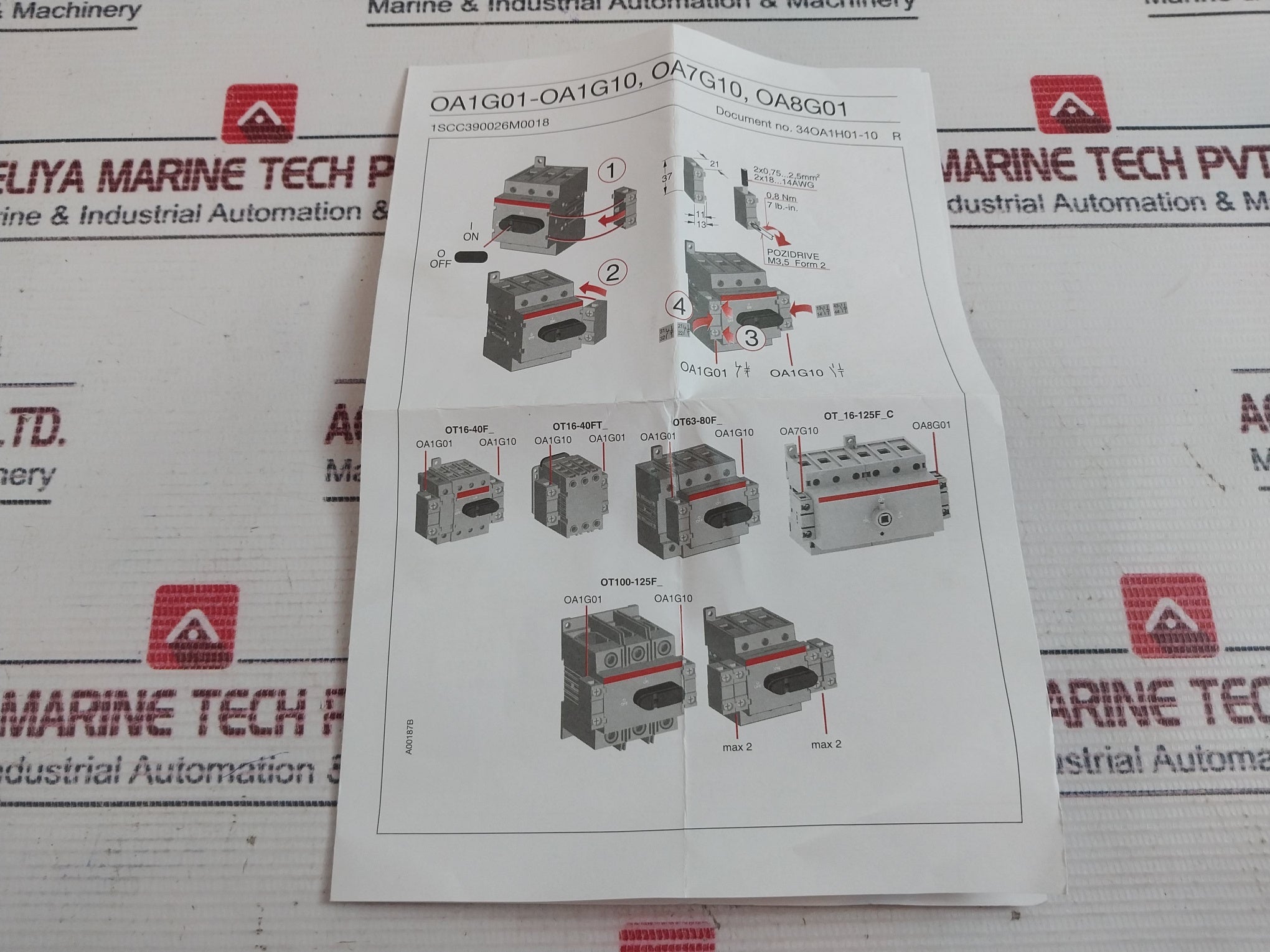 Lot Of 11X Abb Oa1G10 Auxiliary Contact 16A 690V