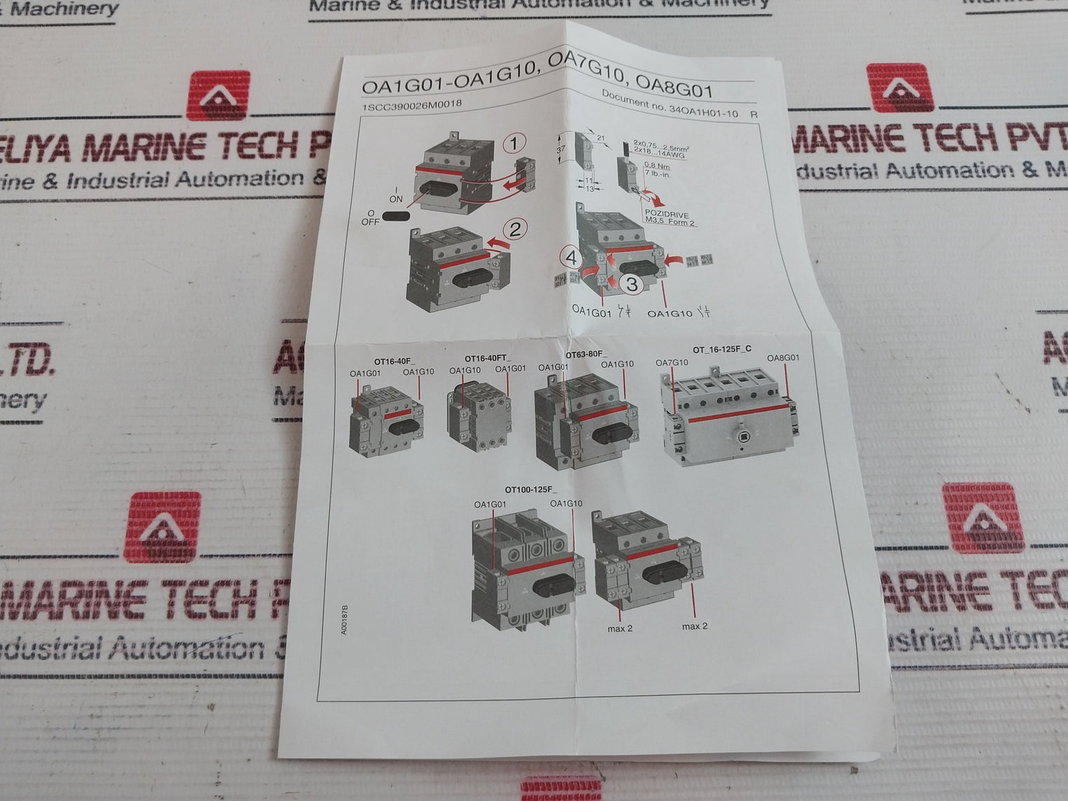 Lot Of 11X Abb Oa1G10 Auxiliary Contact 16A 690V