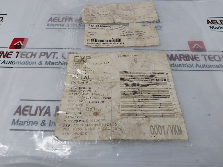 Lot of 6X AMPHENOL 97-3102A18-3P Circular Connector Receptacle 97J4921