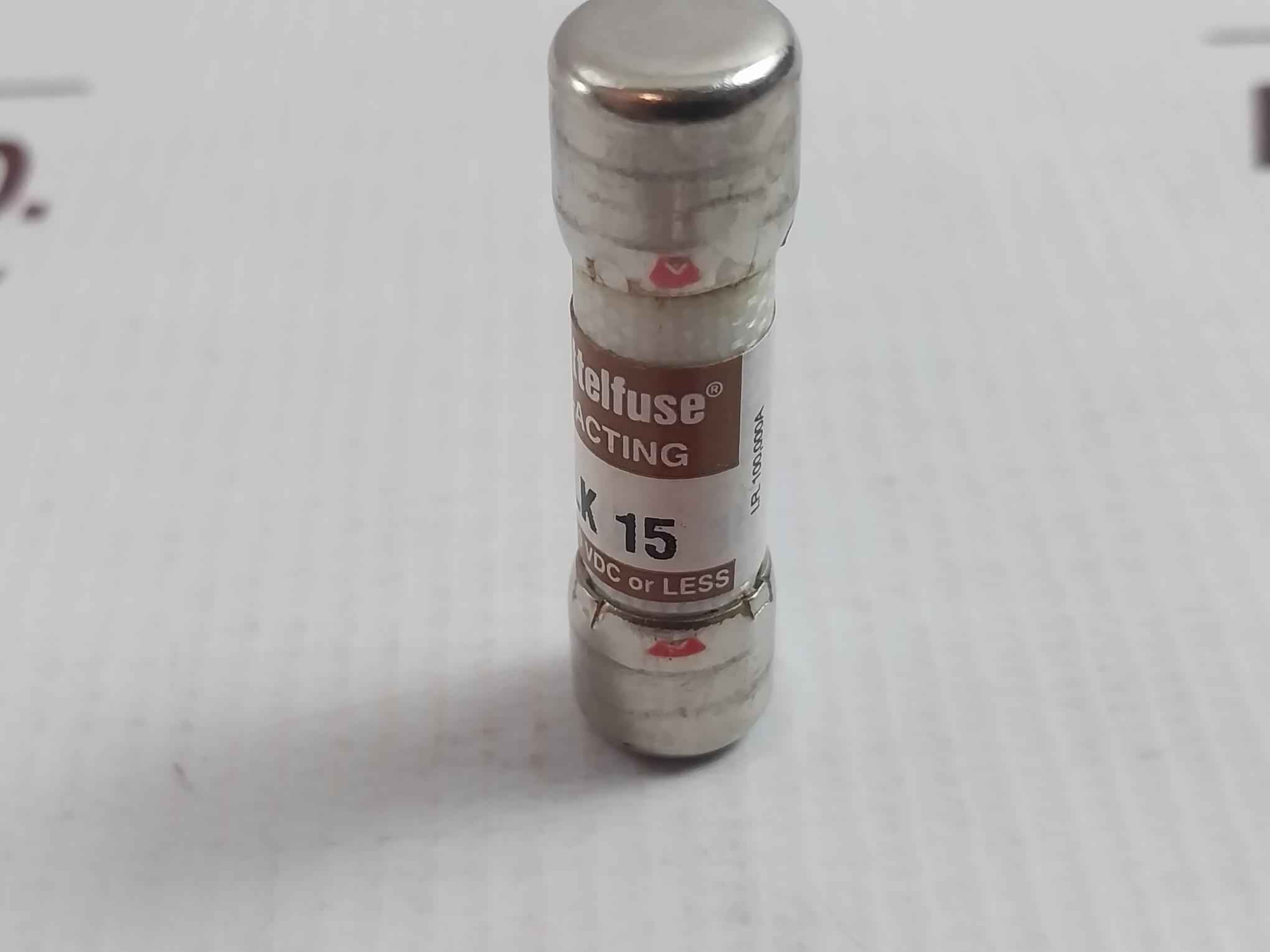 Lot of 10x Littelfuse Klk 15 Fast-acting Fuse 600 Vac/500 Vdc 100,000a