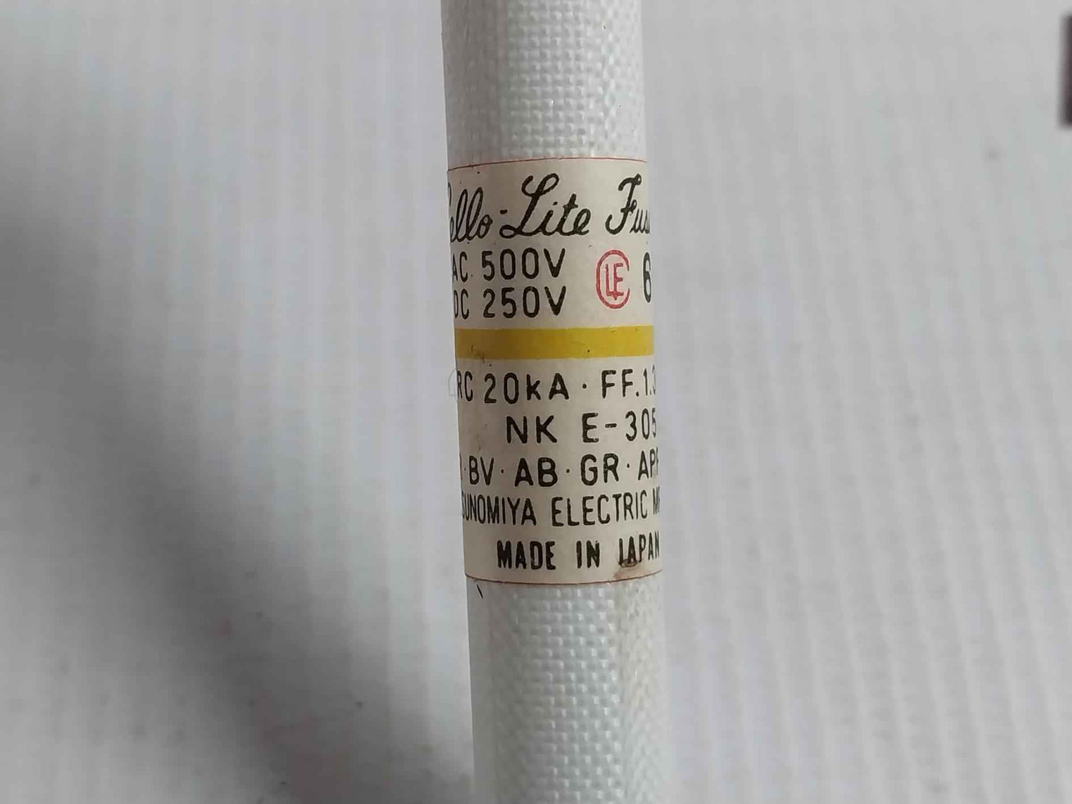 Lot of 5x Utsunomiya Electric Nc2 Cello-lite Fuse Ac 500v Dc 250v