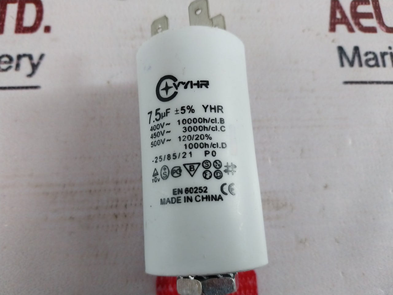 Lot Of 7X Vyhr Cbb60 Motor Capacitor B E12 250Vac 7 Mf