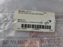 Louisiana Electric 0-350 Rpm Meter 140011-1