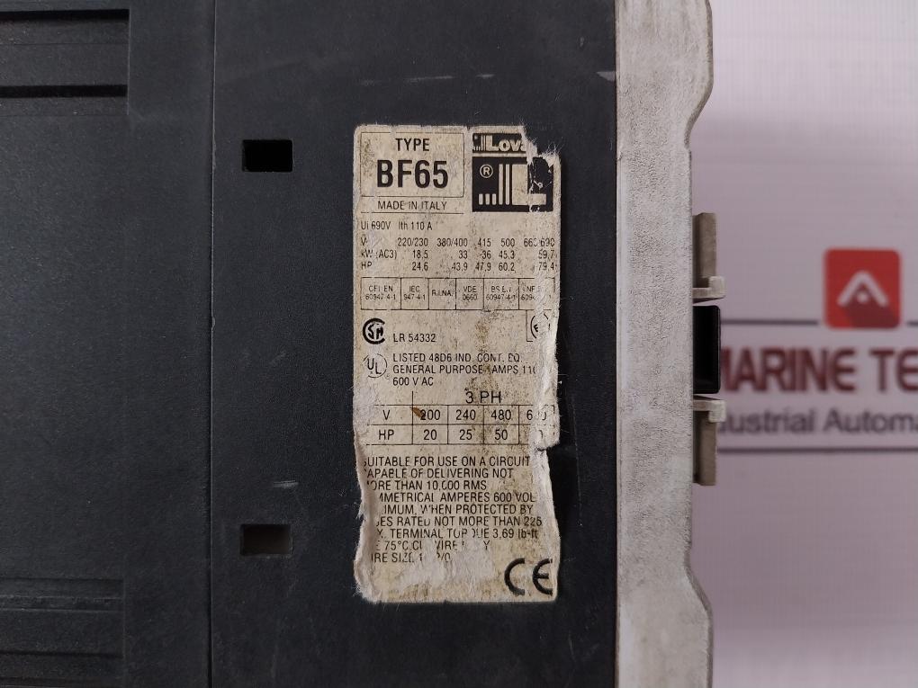 Lovato Bf65 Contactor 690V 110A 230V 50Hz