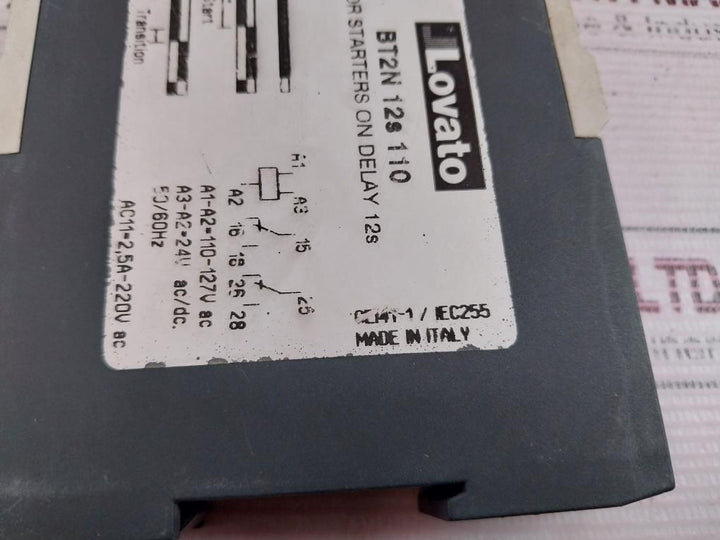 Lovato Bt2N 12S 110 Time Relay 24V Ac/Dc 50/60Hz