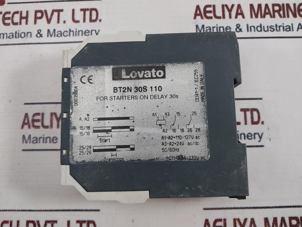 Lovato Bt2N 30S 110 Time Relay 50/60Hz