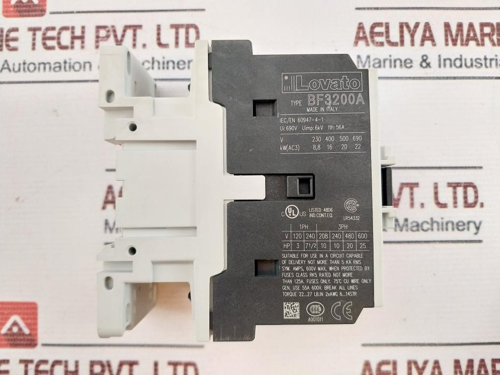Lovato Electric Bf3200A Contactor 690V 56A
