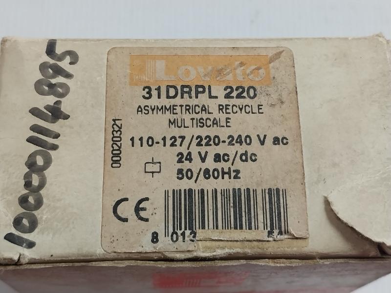 Lovato Electronic Modular Time Relay 31Drpl220 50/60Hz