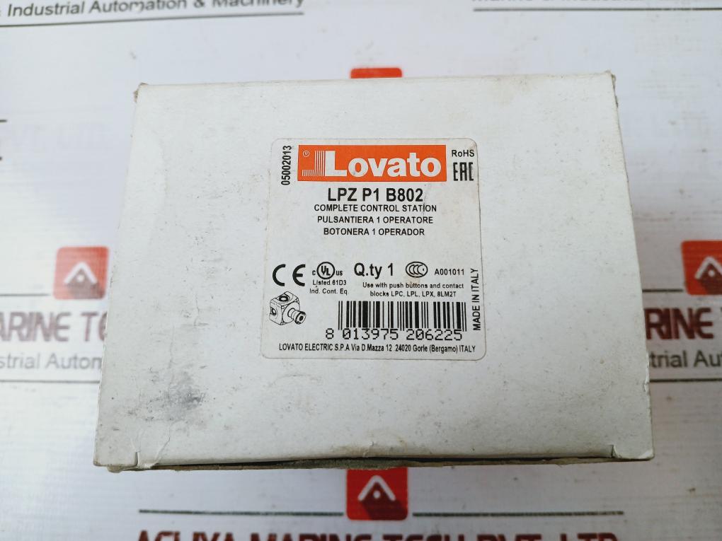 Lovato Lpz P1 B802 Control Station Complete With 1 Push Button 690V 10A