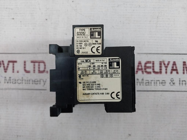 Lovato Mca 31E Control Relay G320/3 Ui690 10A/6A