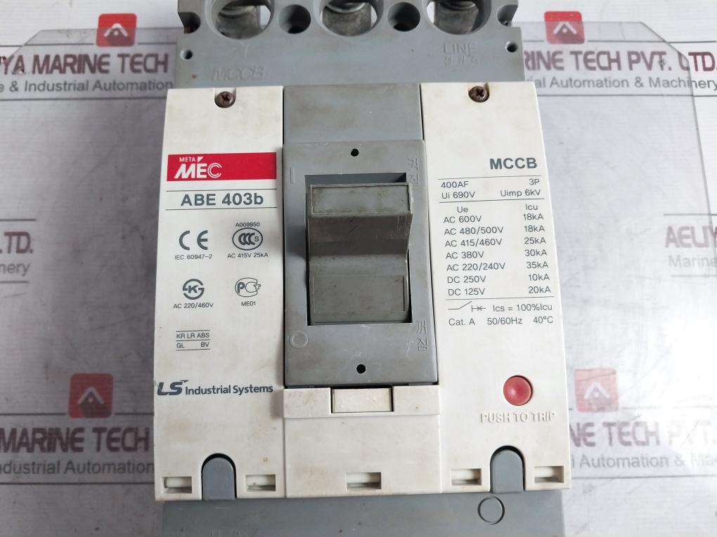Ls Abe 403B Molded Case Circuit Breaker Iec 60947-2 A009950 Ac 415V 25Ka 400Af