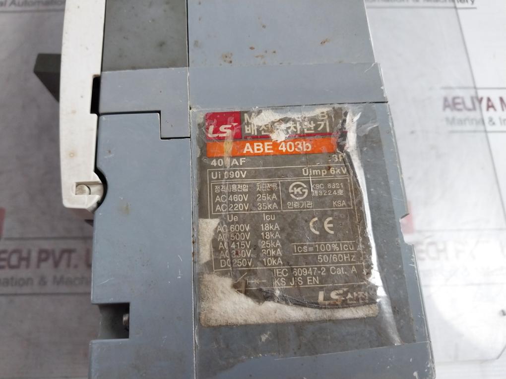 Ls Abe 403B Molded Case Circuit Breaker Iec 60947-2 A009950 Ac 415V 25Ka 400Af