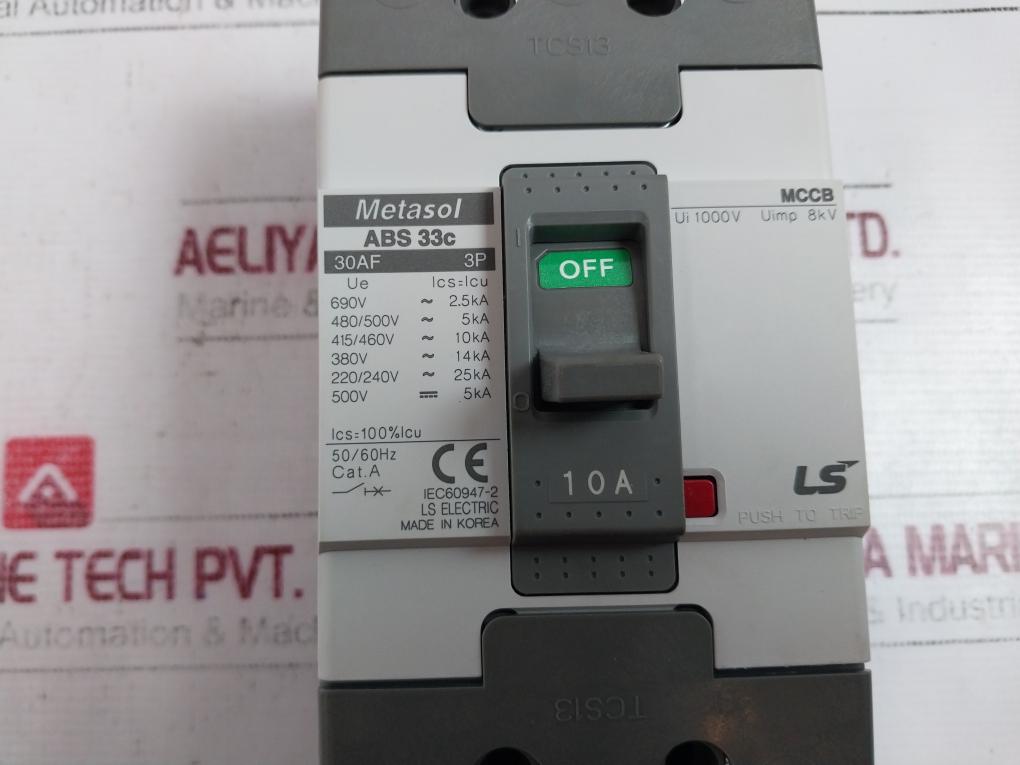 Ls Electric Abs 33c 3p Molded Case Circuit Breaker