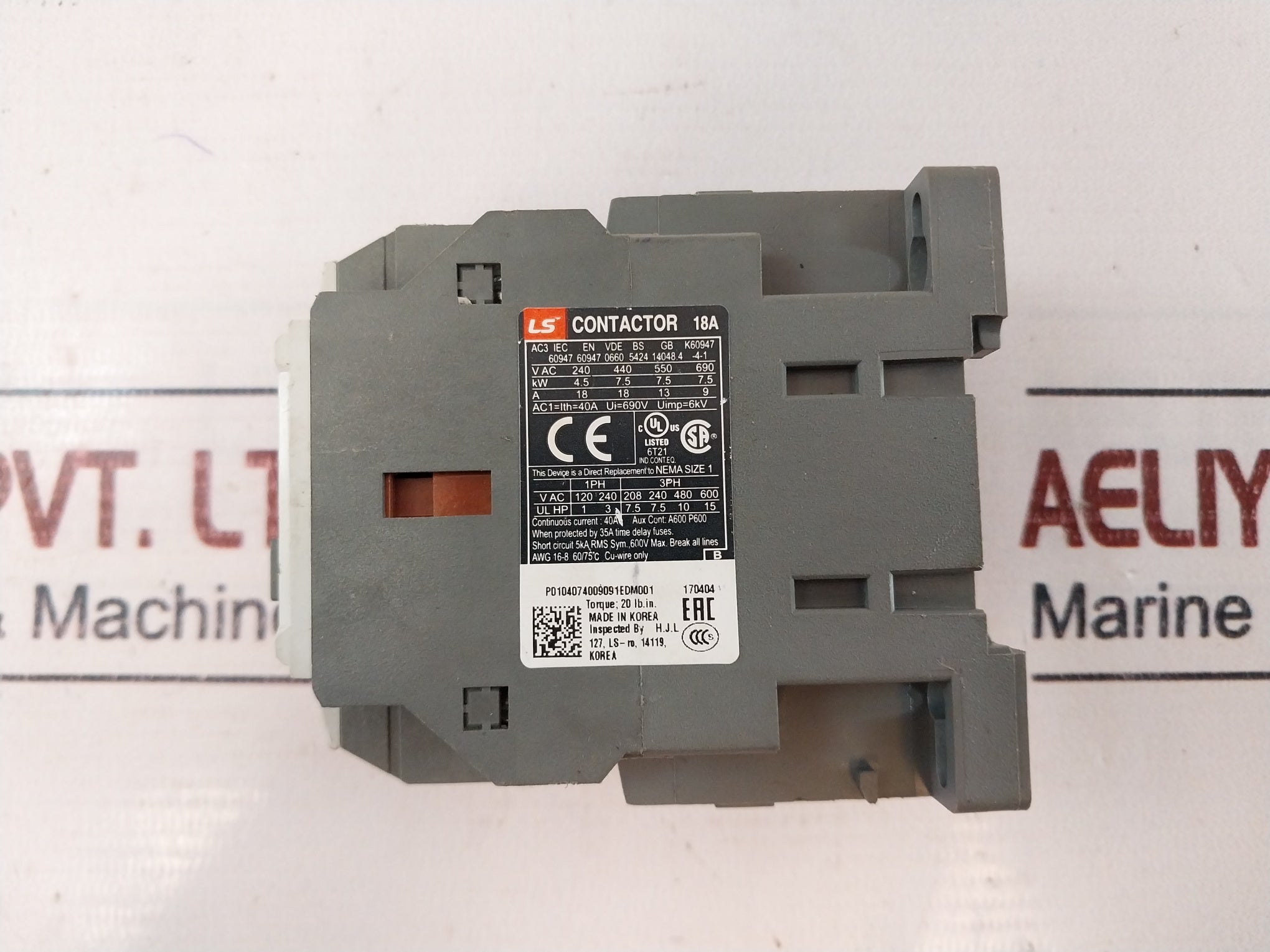 Ls Mc-18B Contactor 40A 690V