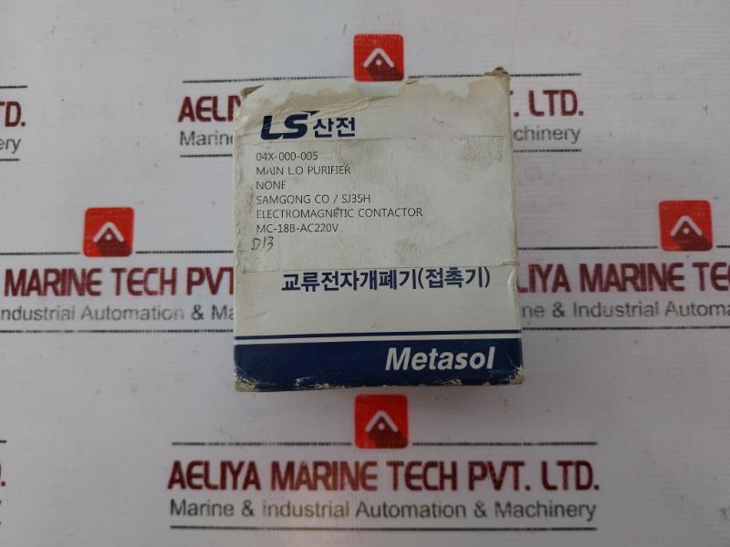 Ls Mc-18B Metasol Contactor 18A Ac200V 50Hz Ac220V 60Hz