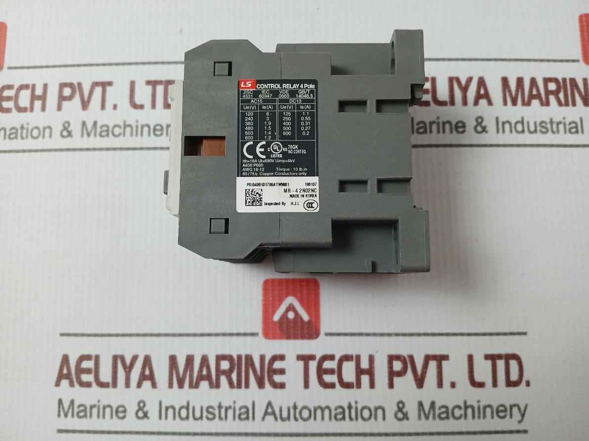 Ls Mr-4 2A2B 4 Pole Control Relay 16A 690Vac