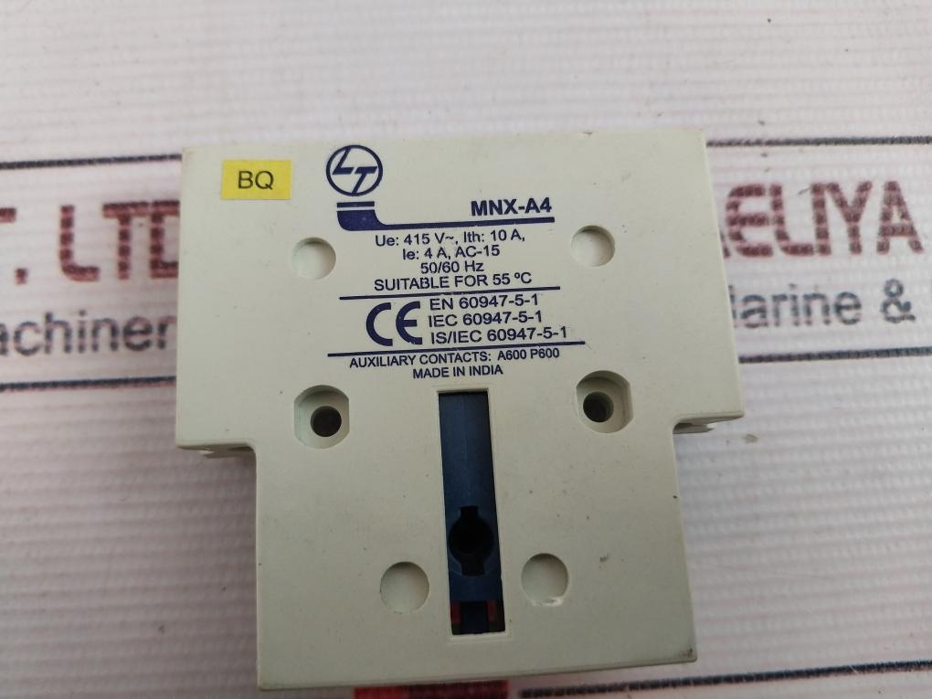 Lt Mnx-a4 Auxiliary Contact Block 415v~ 10a 50/60 Hz