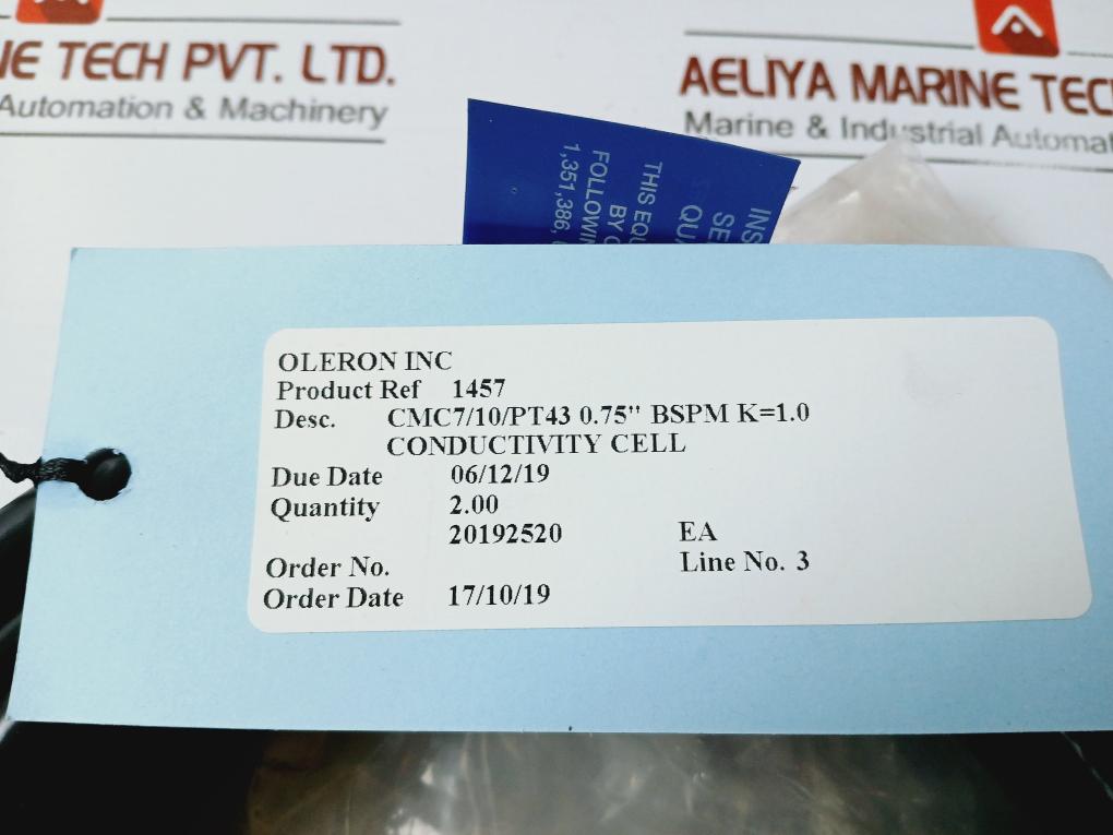 Lth Electronics Cmc7/10/pt43 Conductivity Cell, 7 M, 0.75” Bspm