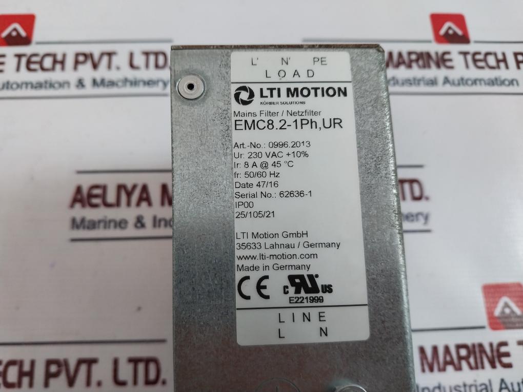 Lti Motion Emc8.2-1ph,ur Mains Filter 0966.2013 50/60 Hz