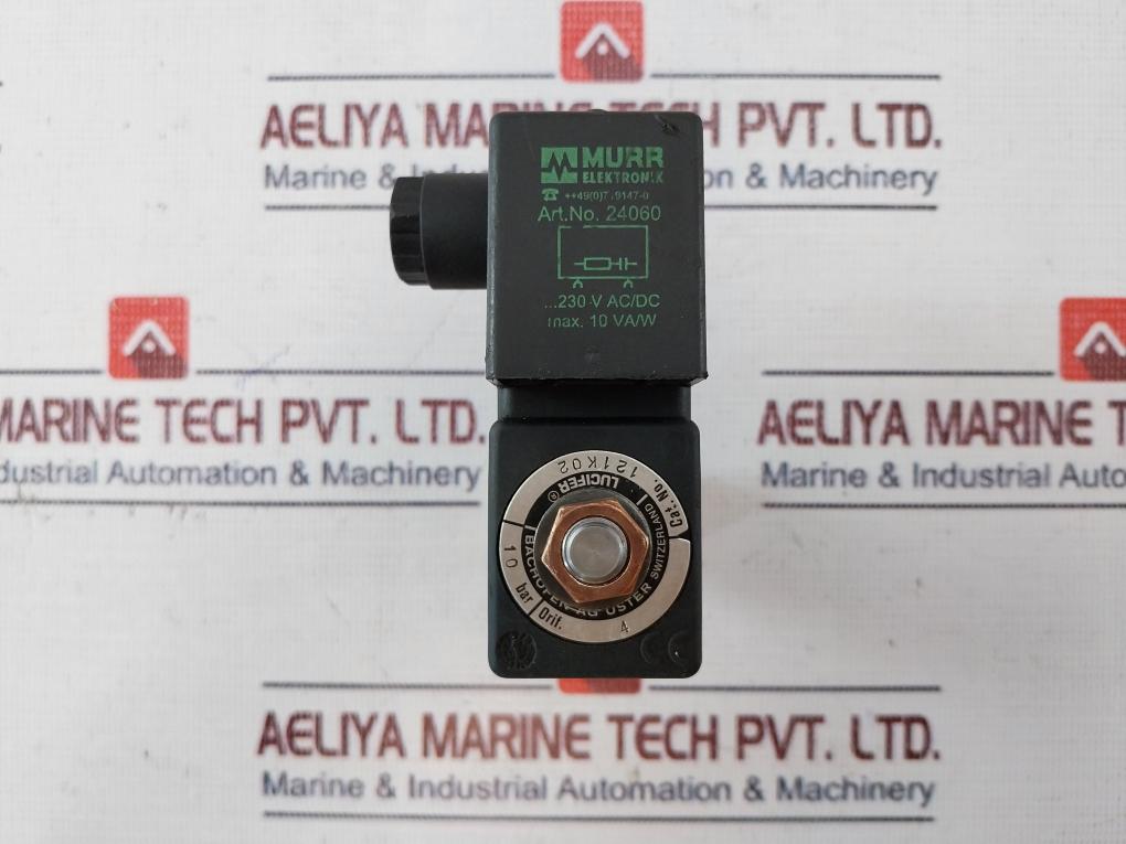 Lucifer/Murr Elektronik 121K02 B28 A Solenoid Valve W/ Coil 483510S6 F 240V 60Hz