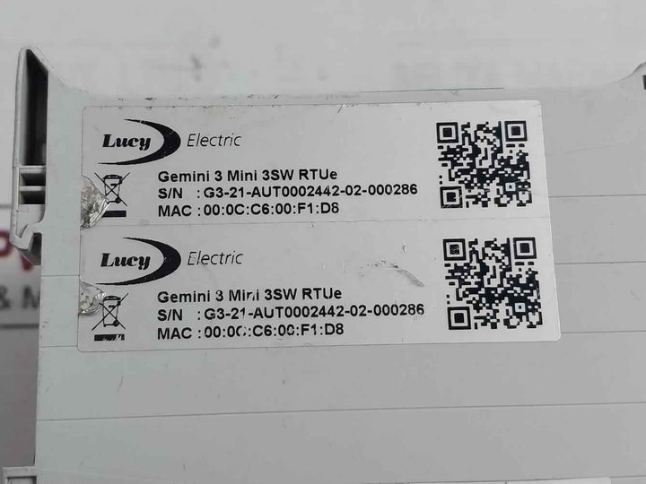 Lucy Electric Gemini 3 Mini 3Sw Rtue Remote Terminal Unit (Rtu) 18-60 Vdc