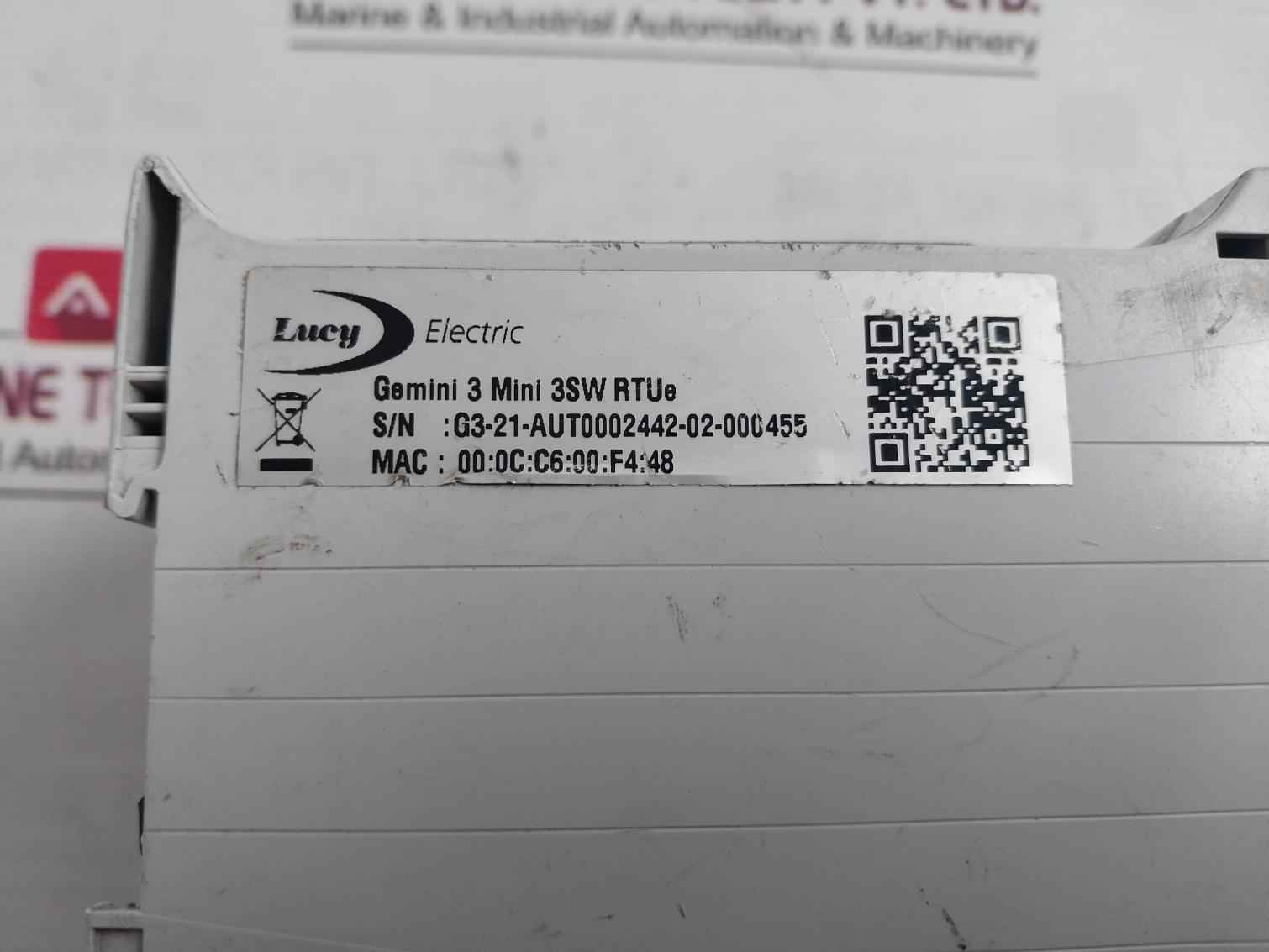 Lucy Electric Gemini 3 Mini 3Sw Rtue Remote Terminal Unit (Rtu) 18-60 Vdc