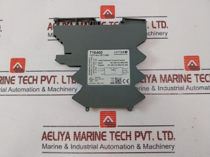 Luetze 716400 Overload Current Control Input Dc 24V (10-30V) / 10A