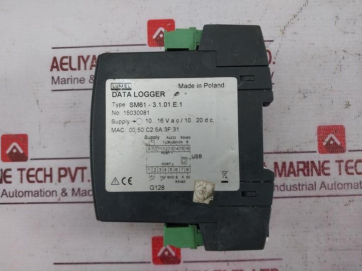 Lumel Sm61 - 3.1.01.E.1 Data Logger A050N614 15030081 C17D5T 10-16V Ac/10-20V Dc