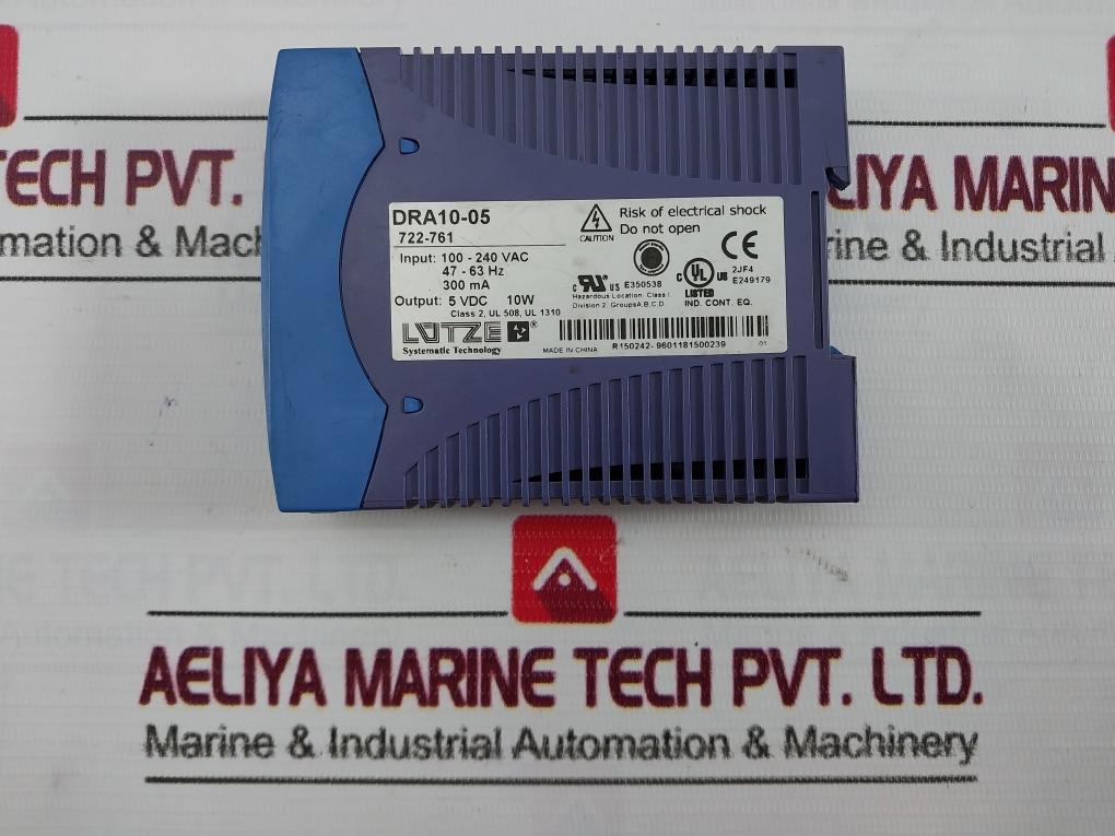 Lutze Dra10-05 Power Supply 5Vdc 10W 722-761