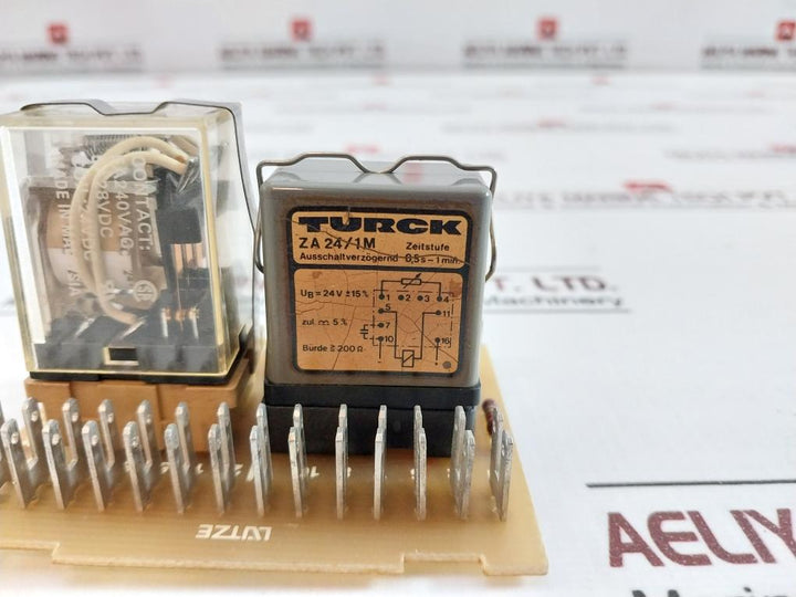 Lutze Rst 4W-ku-f Relay Pcb Module My4 0.5S-1Min 24Vdc 5A 240Vac 28Vdc Za 24/1M