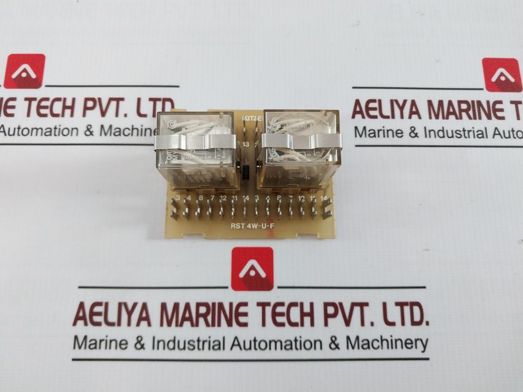 Lutze Rst 4W-u-f Relay Printed Circuit Board Module My4 5A 240Vac 28Vdc 24Vdc
