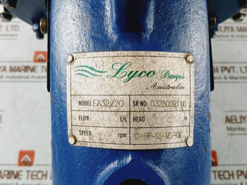 Lyco Ea32/20 End-suction Centrifugal Pump Ea Series Ci-br-ss-ms-oil