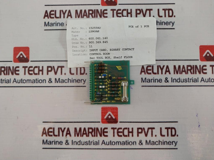Lyngso 600061140 Input Card, Binary Contact