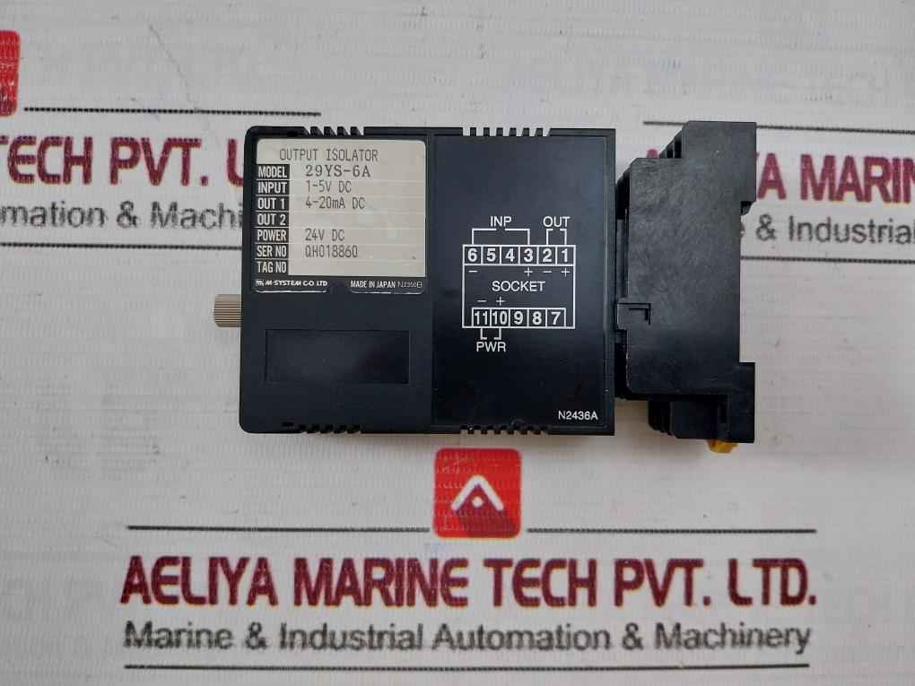 M-system 29Ys-6A Output Isolator 4-20Ma Dc 24V Dc N2350B