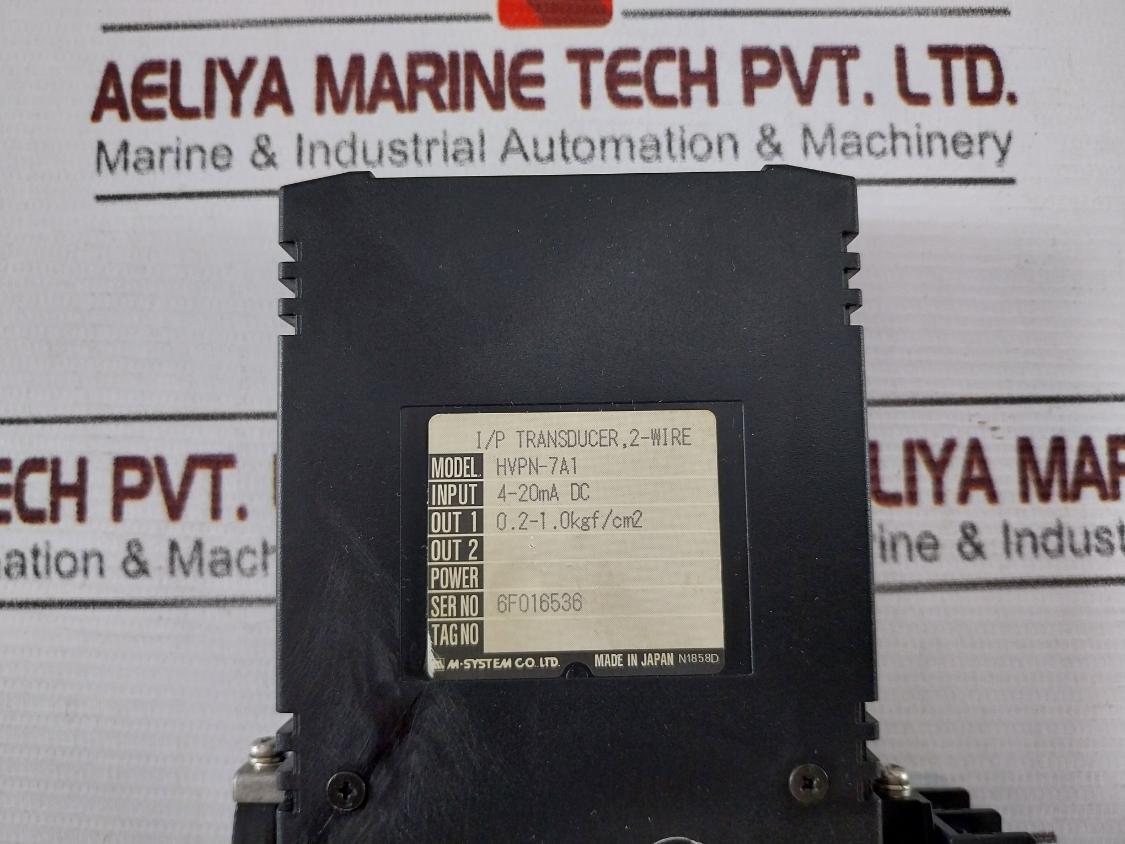 M-system Hvpn-7A1 2-wire I/P Transducer Mb-01/P7 4-20Ma Dc, 0.2-1.0 Kgf/Cm2