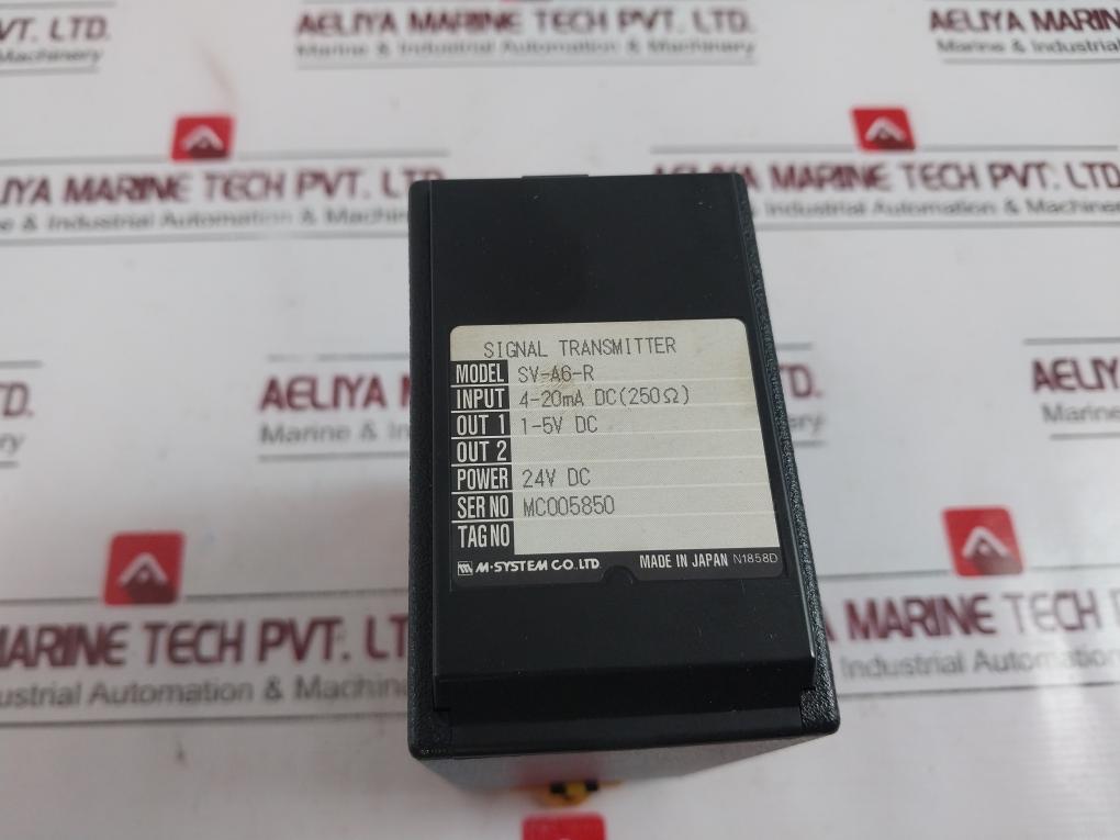 M-system Sv-a6-r Signal Transmitter 4-20Ma Input 1-5V Output 24V Dc, 4331000016