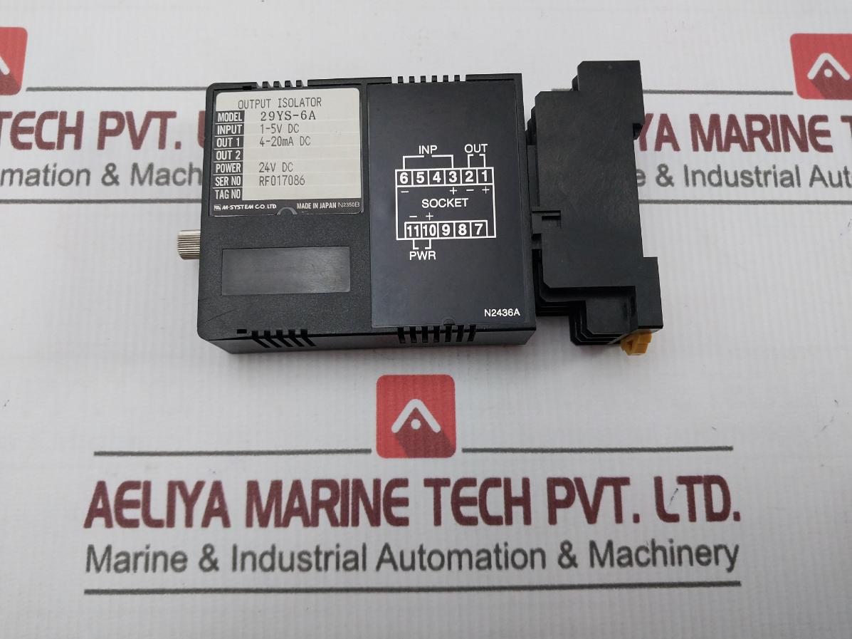 M-system 29Ys-6A Output Isolator 4-20Ma Dc 24V Dc