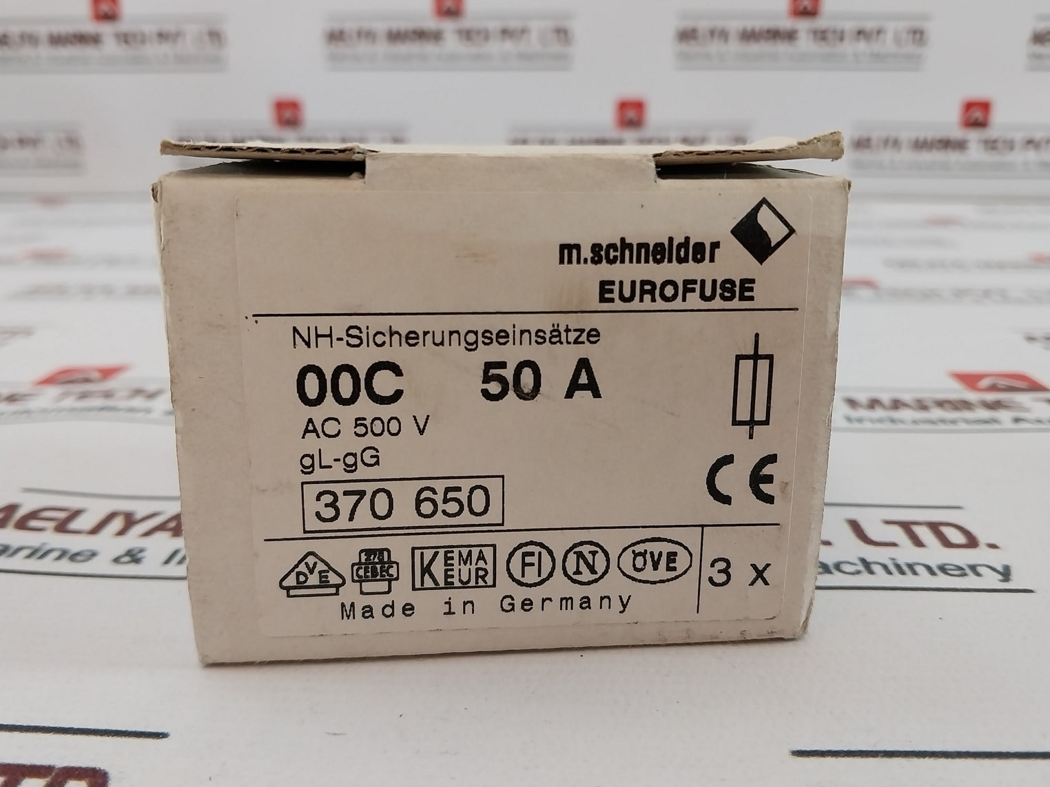 M.Schneider Nh-00/000 Eurofuse Gl-gg 50A Iec 269 Din 43620