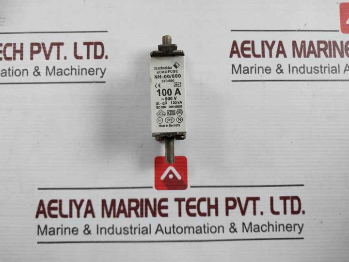 M.Schneider Nh-00/000 Eurofuse Holder W/ Fuses Gl-gg 120Ka Ac500V Vde0636/2