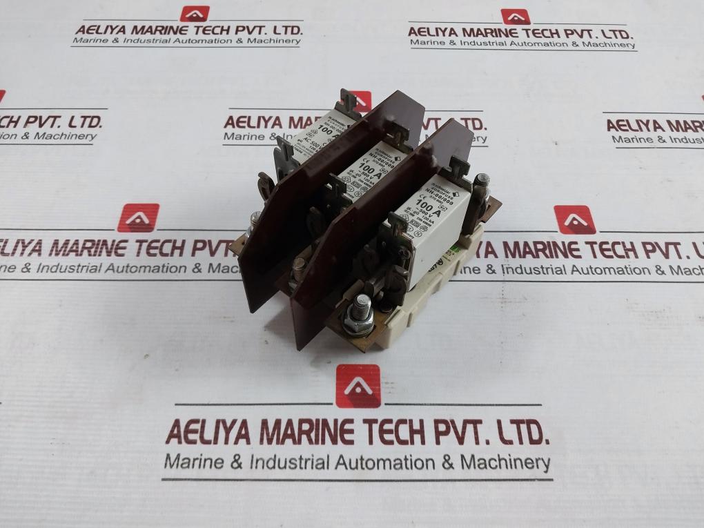 M.Schneider Nh-00/000 Eurofuse Holder W/ Fuses Gl-gg 120Ka Ac500V Vde0636/2