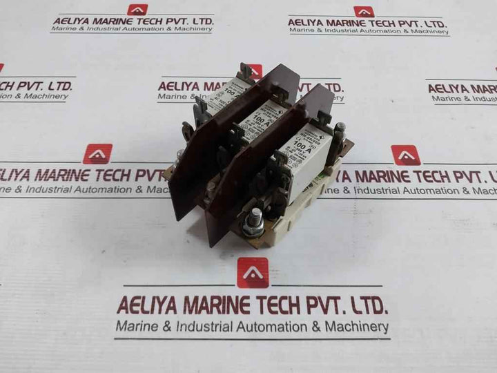 M.Schneider Nh-00/000 Eurofuse Holder W/ Fuses Gl-gg 120Ka Ac500V Vde0636/2