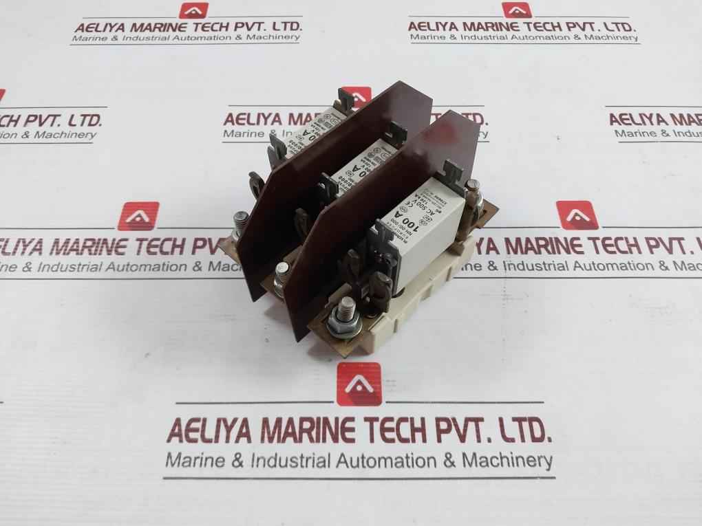 M.Schneider Nh-00/000 Eurofuse Holder W/ Fuses Gl-gg 120Ka Ac500V Vde0636/2