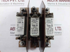 M.Schneider Nh-00/000 Eurofuse Holder W/ Fuses Gl-gg 120Ka Ac500V Vde0636/2