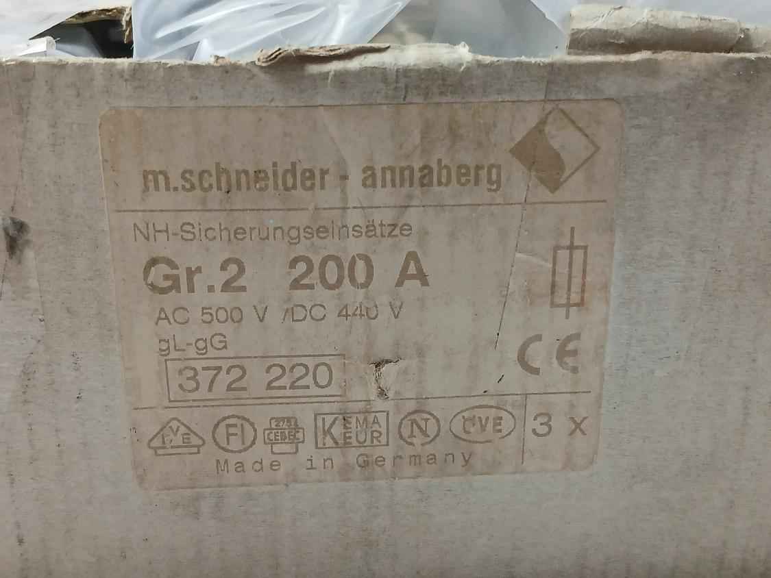 M.Schneider Nh-2 Fuse Links Gl-gg 120 Ka 500V 200A