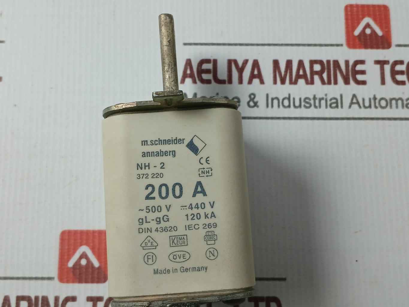 M.Schneider Nh-2 Fuse Links Gl-gg 120 Ka 500V 200A