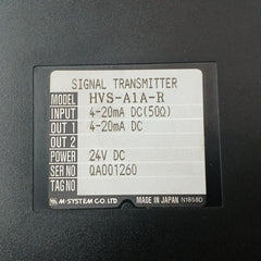 M.System Signal Transmitter Hvs-a1A-r 24V Dc